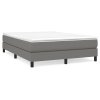 vidaXL Rám na boxspring posteľ tmavosivý 140x200 cm látka