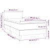 vidaXL Posteľný rám boxsping s matracom bledosivý 80x200 cm látka