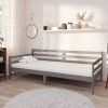 vidaXL Denná posteľ s matracom 90x200 cm, sivá, borovicový masív