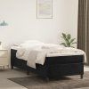 vidaXL Posteľný rám boxspring s matracom čierny 90x200 cm zamat