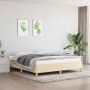 vidaXL Rám na boxspring posteľ krémový 180x200 cm látka