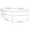 vidaXL Posteľný rám boxspring s matracom čierny 90x190 cm zamat