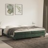 vidaXL Posteľný rám na boxspring tmavozelený 200x200 cm zamat