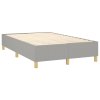 vidaXL Posteľný rám na boxspring bledosivý 120x200 cm látka