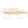 vidaXL Posteľný rám, borovicový masív 180x200 cm, 6FT Super King