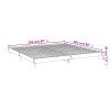 vidaXL Posteľný rám biely 200x200 cm kompozitné drevo