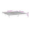 vidaXL Posteľný rám hnedý dub 200x200 cm kompozitné drevo