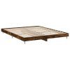 vidaXL Posteľný rám dymový dub 200x200 cm kompozitné drevo