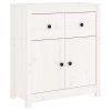 vidaXL Komoda biela 70x35x80 cm borovicový masív