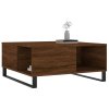 vidaXL Konferenčný stolík hnedý dub 80x80x36,5 cm spracované drevo
