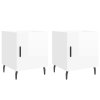 vidaXL Nočné stolíky 2 ks vysoký lesk biele 40x40x50 cm kompoz. drevo