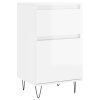 vidaXL Komody 2 ks lesklé biele 40x35x70 cm kompozitné drevo