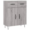 vidaXL Komoda sivý dub sonoma 69,5x34x90 cm kompozitné drevo