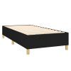 vidaXL Posteľný rám boxspring s matracom čierny 90x190 cm látka