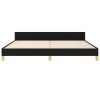 vidaXL Posteľný rám s čelom čierny 200x200 cm látka