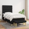 vidaXL Posteľný rám boxspring s matracom čierny 80x200 cm látka