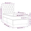 vidaXL Posteľný rám boxspring s matracom čierny 80x200 cm látka