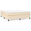 vidaXL Rám na boxspring posteľ krémový 180x200 cm látka