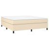 vidaXL Rám na boxspring posteľ krémový 180x200 cm látka