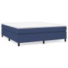 vidaXL Rám na boxspring posteľ modrý 180x200 cm látka