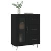vidaXL Komoda čierna 69,5x34x90 cm kompozitné drevo
