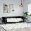 vidaXL Denná posteľ čierna 80x200 cm umelá koža