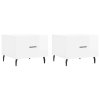 vidaXL Konferenčné stolíky 2 ks lesklé biele 50x50x40 cm kompoz. drevo