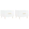 vidaXL Konferenčné stolíky 2 ks lesklé biele 50x50x40 cm kompoz. drevo