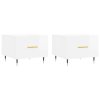 vidaXL Konferenčné stolíky 2 ks lesklé biele 50x50x40 cm kompoz. drevo