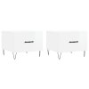 vidaXL Konferenčné stolíky 2 ks lesklé biele 50x50x40 cm kompoz. drevo