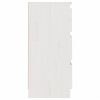 vidaXL Nočné stolíky 2 ks biele 40x29,5x64 cm borovicový masív
