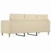 vidaXL 3-miestna pohovka krémová 180 cm látka