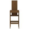 vidaXL Barové stoličky 2 ks medovohnedé 40x42x120 cm masívnaborovica
