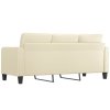 vidaXL 3-miestna pohovka krémová 180 cm umelá koža