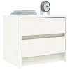 vidaXL Nočné stolíky 2 ks biele 40x31x35,5 cm masívne borovicové drevo