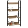 vidaXL Knižnica so 4 policami dubová farba 60x27,6x124,5 cm drevotrieska