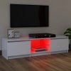 vidaXL TV skrinka s LED svetlami biela 120x30x35,5 cm