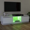 vidaXL TV skrinka s LED svetlami biela 120x30x35,5 cm