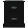 vidaXL Nočné stolíky 2 ks čierne 39x39x47,5 cm spracované drevo