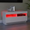 vidaXL TV skrinka s LED svetlami biela 80x35x40 cm