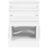vidaXL Zasúvacie stolíky 3 ks biele spracované drevo