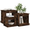 vidaXL Zasúvacie stolíky 3 ks dymový dub spracované drevo