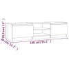 vidaXL TV skrinka dymový dub 140x40x35,5 cm spracované drevo