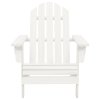vidaXL Záhradná stolička Adirondack so stolíkom jedľový masív biela