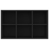 vidaXL Knižnica/komoda, čierna 66x30x97,8 cm, kompozitné drevo