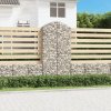 vidaXL Oblúkový gabionový kôš 100x30x200/220 cm pozinkované železo