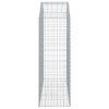 vidaXL Oblúkový gabionový kôš 150x50x140/160 cm pozinkované železo