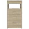 vidaXL Skrinka so zásuvkami, dub sonoma 40x50x76 cm, kompozitné drevo