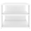 vidaXL Konferenčný stolík, lesklý biely 100x50x40 cm drevotrieska