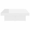 vidaXL Konferenčný stolík lesklý biely 90x90x28 cm drevotrieska